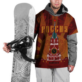 Накидка на куртку 3D с принтом Россия в Петрозаводске, 100% полиэстер |  | герб россии