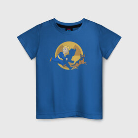 Детская футболка хлопок с принтом The Adventures of Vault Boy в Петрозаводске, 100% хлопок | круглый вырез горловины, полуприлегающий силуэт, длина до линии бедер | 