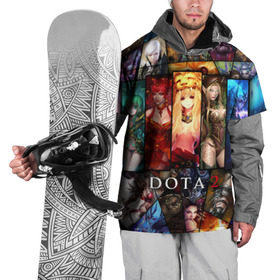 Накидка на куртку 3D с принтом Dota-2 Девушки в Петрозаводске, 100% полиэстер |  | Тематика изображения на принте: dota 2 коллаж | девушки | игра | монстры | оружие