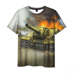 Мужская футболка 3D с принтом Военная техника в Петрозаводске, 100% полиэфир | прямой крой, круглый вырез горловины, длина до линии бедер | tank | tanks | военные | оружие | самолет | самолеты | танк | танки | техника