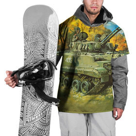 Накидка на куртку 3D с принтом Военная техника в Петрозаводске, 100% полиэстер |  | tank | танки