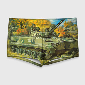 Мужские купальные плавки 3D с принтом Военная техника в Петрозаводске, Полиэстер 85%, Спандекс 15% |  | tank | танки