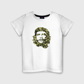 Детская футболка хлопок с принтом Che Guevara camo в Петрозаводске, 100% хлопок | круглый вырез горловины, полуприлегающий силуэт, длина до линии бедер | 