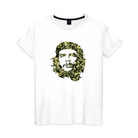 Женская футболка хлопок с принтом Che Guevara camo в Петрозаводске, 100% хлопок | прямой крой, круглый вырез горловины, длина до линии бедер, слегка спущенное плечо | 