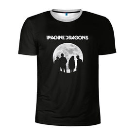 Мужская футболка 3D спортивная с принтом Imagine dragons в Петрозаводске, 100% полиэстер с улучшенными характеристиками | приталенный силуэт, круглая горловина, широкие плечи, сужается к линии бедра | dragons | imagine | rock | драгонз | имэджн | рок