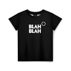 Детская футболка 3D с принтом Blah-blah в Петрозаводске, 100% гипоаллергенный полиэфир | прямой крой, круглый вырез горловины, длина до линии бедер, чуть спущенное плечо, ткань немного тянется | montblanc | монблан