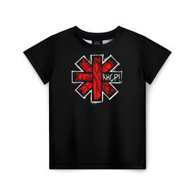 Детская футболка 3D с принтом Red Hot Chili Peppers в Петрозаводске, 100% гипоаллергенный полиэфир | прямой крой, круглый вырез горловины, длина до линии бедер, чуть спущенное плечо, ткань немного тянется | chili | heavy | hot | metal | peppers | red | rhcp | rock | trash | кидис | метал | рок | хеви | энтони