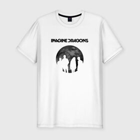 Мужская футболка премиум с принтом Imagine dragons в Петрозаводске, 92% хлопок, 8% лайкра | приталенный силуэт, круглый вырез ворота, длина до линии бедра, короткий рукав | dragons | imagine | rock | драгонз | имэдж | рок