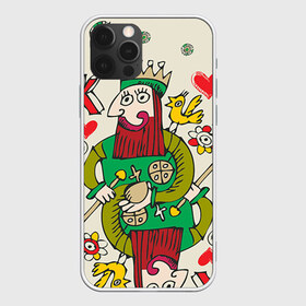 Чехол для iPhone 12 Pro Max с принтом Червовый король в Петрозаводске, Силикон |  | Тематика изображения на принте: 14 февраля | love | влюбленные | карты | королева | король | лав | любовь | пара | парные | подарок