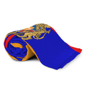 Плед 3D с принтом Герб и флаг Армении в Петрозаводске, 100% полиэстер | закругленные углы, все края обработаны. Ткань не мнется и не растягивается | armenia | армения | герб | флаг