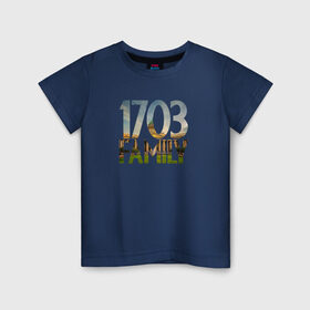 Детская футболка хлопок с принтом 1703 family в Петрозаводске, 100% хлопок | круглый вырез горловины, полуприлегающий силуэт, длина до линии бедер | петербург | питер | санкт | санкт петербург | спб