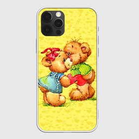 Чехол для iPhone 12 Pro Max с принтом Влюбленные мишки в Петрозаводске, Силикон |  | Тематика изображения на принте: 14 февраля | bear | love | teddy | валентин | влюбленный | любовь | милый | мишка | рисунок | сердечко | сердце