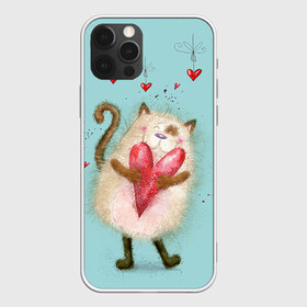 Чехол для iPhone 12 Pro Max с принтом Котик в Петрозаводске, Силикон |  | Тематика изображения на принте: 14 февраля | bear | love | teddy | валентин | влюбленный | киска | кот | котик | любовь | милый | рисунок | сердечко | сердце