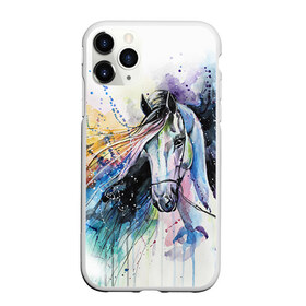 Чехол для iPhone 11 Pro матовый с принтом Лошадь Арт 3 в Петрозаводске, Силикон |  | horse | horseshoe | акварель | головалошади | грива | жеребец | животные | конь | лошадь | лошадьскрыльями | подкова | природа | рисуноккрасками
