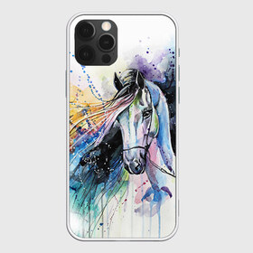 Чехол для iPhone 12 Pro Max с принтом Лошадь Арт 3 в Петрозаводске, Силикон |  | Тематика изображения на принте: horse | horseshoe | акварель | головалошади | грива | жеребец | животные | конь | лошадь | лошадьскрыльями | подкова | природа | рисуноккрасками