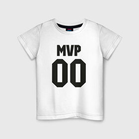 Детская футболка хлопок с принтом MVP в Петрозаводске, 100% хлопок | круглый вырез горловины, полуприлегающий силуэт, длина до линии бедер | sport | баскетбол | бейсбол | лучший | спорт | футбол