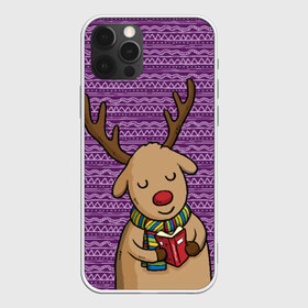 Чехол для iPhone 12 Pro Max с принтом Счастливый олень в Петрозаводске, Силикон |  | зима | новый год | олень | подарки