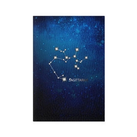 Обложка для паспорта матовая кожа с принтом Стрелец в Петрозаводске, натуральная матовая кожа | размер 19,3 х 13,7 см; прозрачные пластиковые крепления | звезда | звезды | знак зодиака | космос | созвездие | стрелец