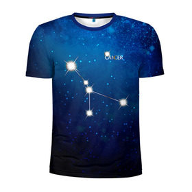 Мужская футболка 3D спортивная с принтом Рак в Петрозаводске, 100% полиэстер с улучшенными характеристиками | приталенный силуэт, круглая горловина, широкие плечи, сужается к линии бедра | звезда | звезды | знак зодиака | космос | рак | созвездие