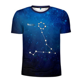 Мужская футболка 3D спортивная с принтом Рыбы в Петрозаводске, 100% полиэстер с улучшенными характеристиками | приталенный силуэт, круглая горловина, широкие плечи, сужается к линии бедра | звезда | звезды | знак зодиака | космос | рыбы | созвездие