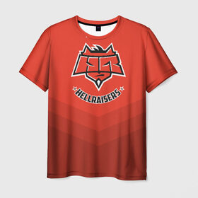 Мужская футболка 3D с принтом HellRaisers в Петрозаводске, 100% полиэфир | прямой крой, круглый вырез горловины, длина до линии бедер | csgo | hellraisers | hr | team | ксго | хр