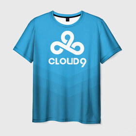 Мужская футболка 3D с принтом Cloud 9 в Петрозаводске, 100% полиэфир | прямой крой, круглый вырез горловины, длина до линии бедер | 9 | c9 | cloud | csgo | team | клауда | ксго | найн