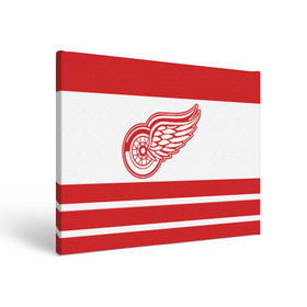Холст прямоугольный с принтом Detroit Red Wings в Петрозаводске, 100% ПВХ |  | detroit red wings | hockey | nhl | нхл | спорт | хоккей