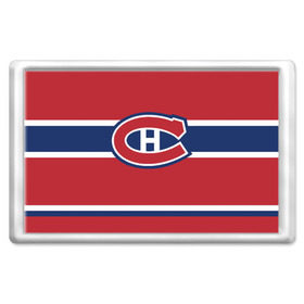 Магнит 45*70 с принтом Montreal Canadiens в Петрозаводске, Пластик | Размер: 78*52 мм; Размер печати: 70*45 | Тематика изображения на принте: hockey | montreal canadien | nhl | нхл | спорт | хоккей