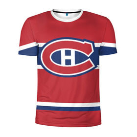 Мужская футболка 3D спортивная с принтом Montreal Canadiens в Петрозаводске, 100% полиэстер с улучшенными характеристиками | приталенный силуэт, круглая горловина, широкие плечи, сужается к линии бедра | Тематика изображения на принте: hockey | montreal canadien | nhl | нхл | спорт | хоккей