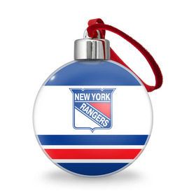 Ёлочный шар с принтом New York Rangers в Петрозаводске, Пластик | Диаметр: 77 мм | hockey | new york rangers | nhl | нхл | спорт | хоккей