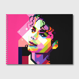 Альбом для рисования с принтом Майкл Джексон в Петрозаводске, 100% бумага
 | матовая бумага, плотность 200 мг. | michael jackson | майкл джексон | поп арт | портрет