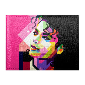 Обложка для студенческого билета с принтом Майкл Джексон в Петрозаводске, натуральная кожа | Размер: 11*8 см; Печать на всей внешней стороне | Тематика изображения на принте: michael jackson | майкл джексон | поп арт | портрет