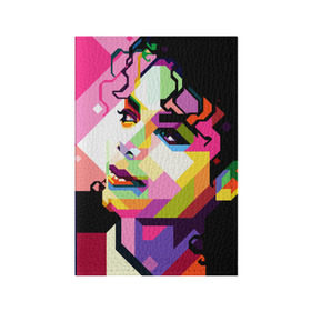 Обложка для паспорта матовая кожа с принтом Майкл Джексон в Петрозаводске, натуральная матовая кожа | размер 19,3 х 13,7 см; прозрачные пластиковые крепления | Тематика изображения на принте: michael jackson | майкл джексон | поп арт | портрет