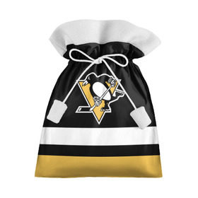 Подарочный 3D мешок с принтом Pittsburgh Penguins в Петрозаводске, 100% полиэстер | Размер: 29*39 см | Тематика изображения на принте: hockey | nhl | pittsburgh penguins | нхл | хоккей