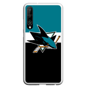 Чехол для Honor P30 с принтом San Jose Sharks в Петрозаводске, Силикон | Область печати: задняя сторона чехла, без боковых панелей | hockey | nhl | san jose sharks | нхл | спорт | хоккей