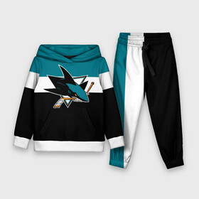 Детский костюм 3D (с толстовкой) с принтом San Jose Sharks в Петрозаводске,  |  | hockey | nhl | san jose sharks | нхл | спорт | хоккей