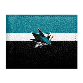 Обложка для студенческого билета с принтом San Jose Sharks в Петрозаводске, натуральная кожа | Размер: 11*8 см; Печать на всей внешней стороне | Тематика изображения на принте: hockey | nhl | san jose sharks | нхл | спорт | хоккей