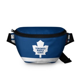 Поясная сумка 3D с принтом Toronto Maple Leafs в Петрозаводске, 100% полиэстер | плотная ткань, ремень с регулируемой длиной, внутри несколько карманов для мелочей, основное отделение и карман с обратной стороны сумки застегиваются на молнию | hockey | nhl | toronto maple leafs | нхл | хоккей