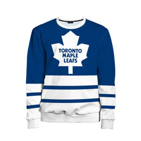 Детский свитшот 3D с принтом Toronto Maple Leafs в Петрозаводске, 100% полиэстер | свободная посадка, прямой крой, мягкая тканевая резинка на рукавах и понизу свитшота | Тематика изображения на принте: hockey | nhl | toronto maple leafs | нхл | хоккей