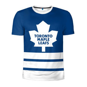 Мужская футболка 3D спортивная с принтом Toronto Maple Leafs в Петрозаводске, 100% полиэстер с улучшенными характеристиками | приталенный силуэт, круглая горловина, широкие плечи, сужается к линии бедра | hockey | nhl | toronto maple leafs | нхл | хоккей