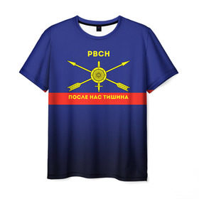 Мужская футболка 3D с принтом Ракетные Войска в Петрозаводске, 100% полиэфир | прямой крой, круглый вырез горловины, длина до линии бедер | рвсн