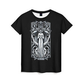 Женская футболка 3D с принтом Водолей в Петрозаводске, 100% полиэфир ( синтетическое хлопкоподобное полотно) | прямой крой, круглый вырез горловины, длина до линии бедер | aquarius | арт | водолей | гороскоп | знаки зодиака | череп