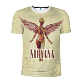 Мужская футболка 3D спортивная с принтом Nirvana в Петрозаводске, 100% полиэстер с улучшенными характеристиками | приталенный силуэт, круглая горловина, широкие плечи, сужается к линии бедра | cobain | curt | nirvana | rock | группа | кобейн | курт | нирвана | рок
