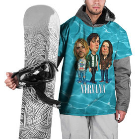 Накидка на куртку 3D с принтом Шаржи группа Nirvana в Петрозаводске, 100% полиэстер |  | cobain | curt | nirvana | rock | группа | кобейн | курт | нирвана | рок