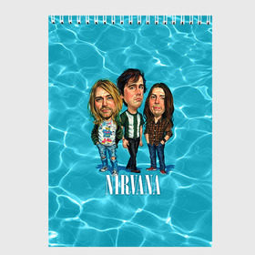 Скетчбук с принтом Шаржи группа Nirvana в Петрозаводске, 100% бумага
 | 48 листов, плотность листов — 100 г/м2, плотность картонной обложки — 250 г/м2. Листы скреплены сверху удобной пружинной спиралью | cobain | curt | nirvana | rock | группа | кобейн | курт | нирвана | рок