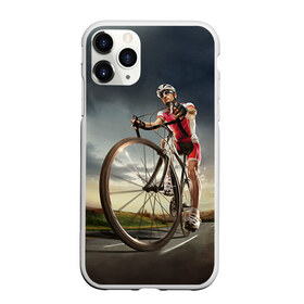 Чехол для iPhone 11 Pro матовый с принтом Велогонщик в Петрозаводске, Силикон |  | extreme | вело | велосипед | шоссейный велосипед | экстрим