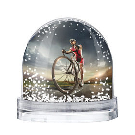 Водяной шар с принтом Велогонщик в Петрозаводске, Пластик | Изображение внутри шара печатается на глянцевой фотобумаге с двух сторон | extreme | вело | велосипед | шоссейный велосипед | экстрим