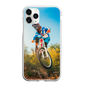 Чехол для iPhone 11 Pro матовый с принтом МТБ в Петрозаводске, Силикон |  | extreme | вело | велосипед | маунтинбайк | мтб | экстрим