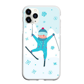 Чехол для iPhone 11 Pro матовый с принтом Лыжник в Петрозаводске, Силикон |  | extreme | ski | skiing | горнолыжное | горные лыжи | лыжник | фристайл | экстрим