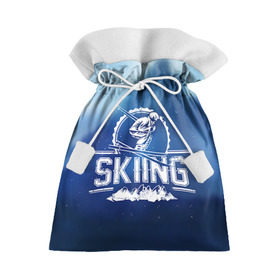 Подарочный 3D мешок с принтом Лыжный спорт в Петрозаводске, 100% полиэстер | Размер: 29*39 см | Тематика изображения на принте: extreme | ski | skiing | горнолыжное | горные лыжи | лыжник | фристайл | экстрим